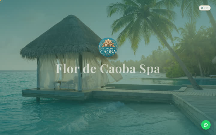 Captura del sitio de Flor de Caoba Spa