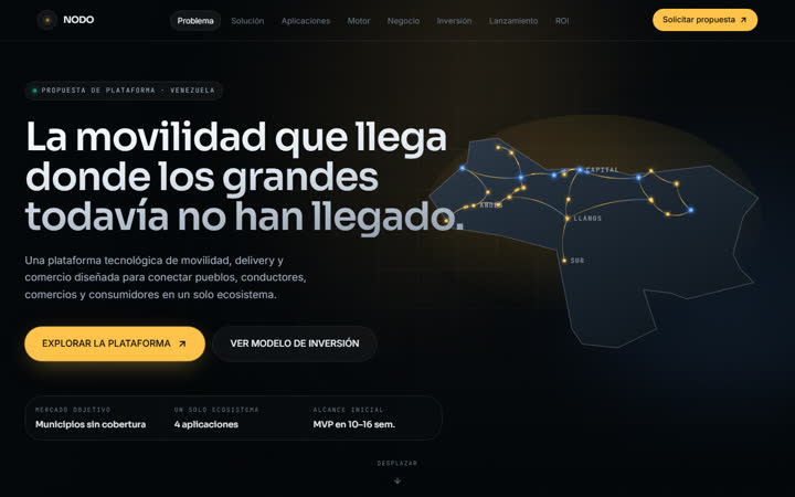 Captura del sitio de NODO